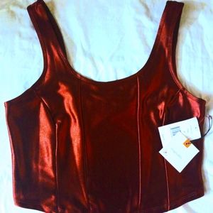 Burgundy crop top. Size: Medium   NWTS.